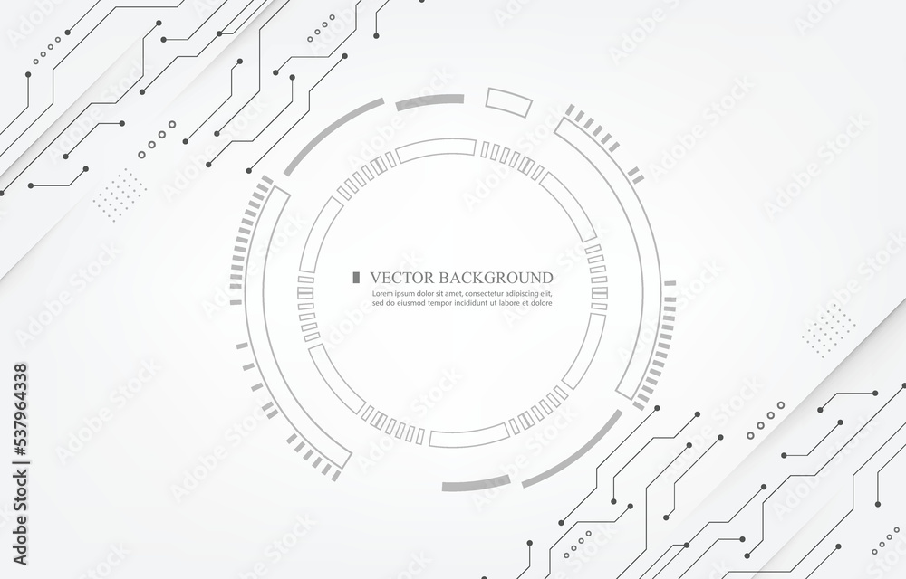 Technology computer system.abstract cyber display.vector white background
