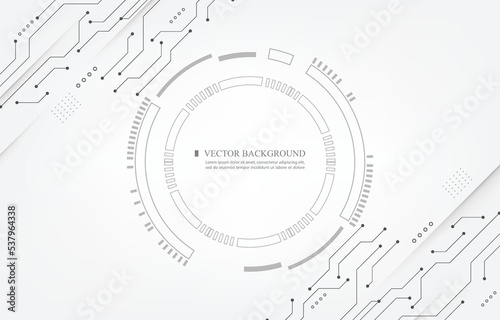Technology computer system.abstract cyber display.vector white background
