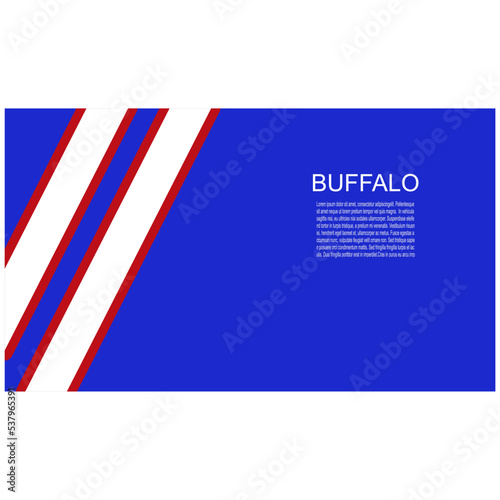 Buffalo Bills american footbal team uniform colors. Template for presentation or infographics.