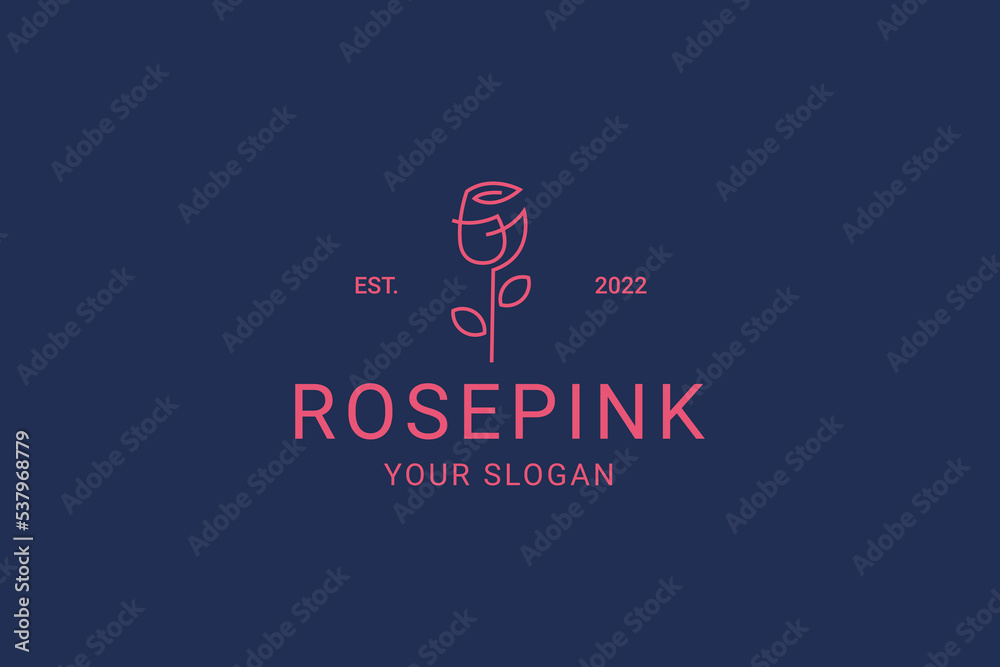 Rose Logo Flower Vector Icon Illustration Rose Logo Flower Vector Icon Illustration