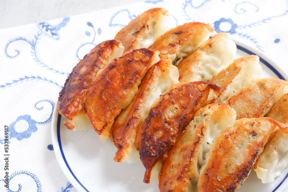 焼き立てで熱々の美味しい焼きギョウザ 焼き立てで熱々の美味しい焼きギョウザ