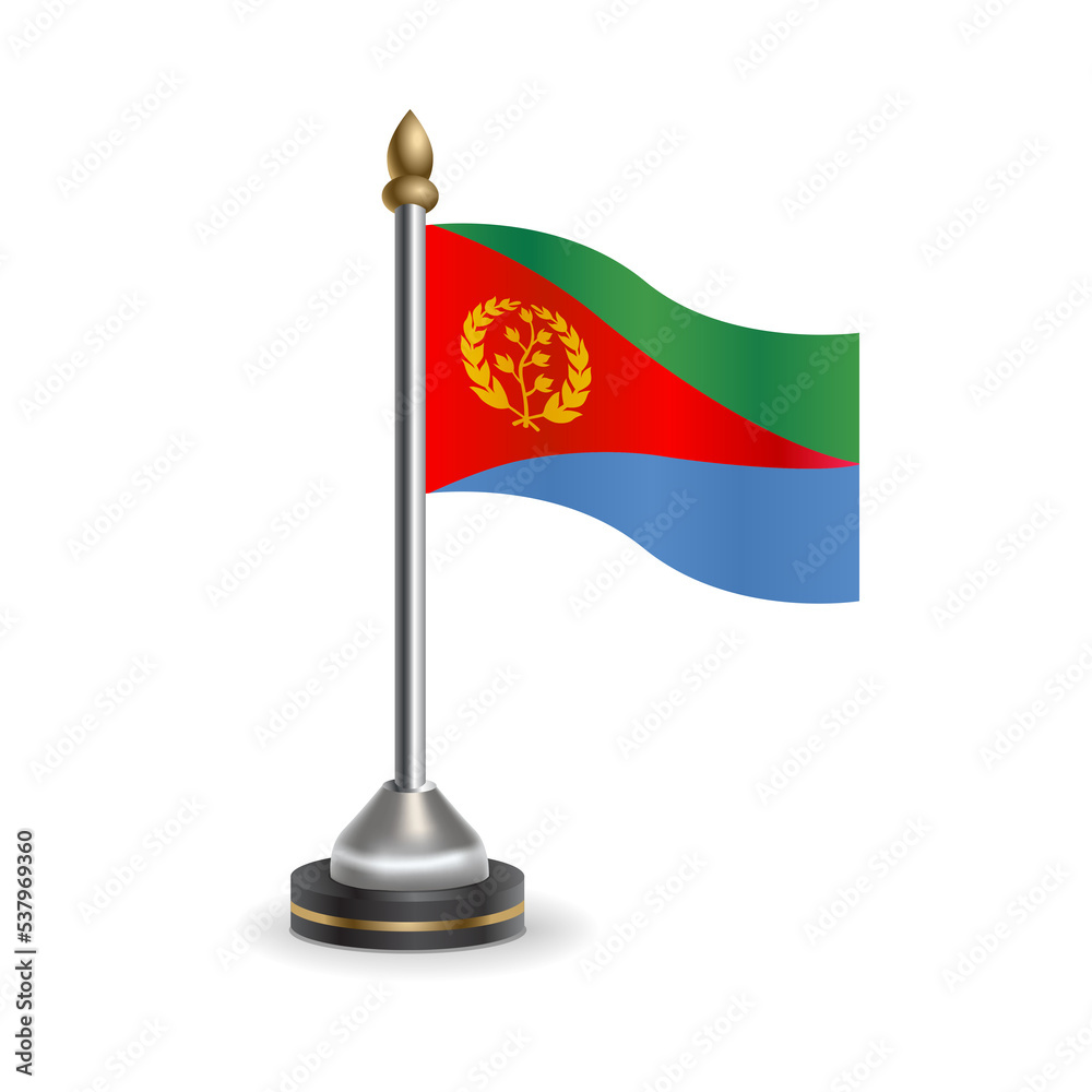 State table flag of Eritrea. National symbol perfect for design, Background transparent