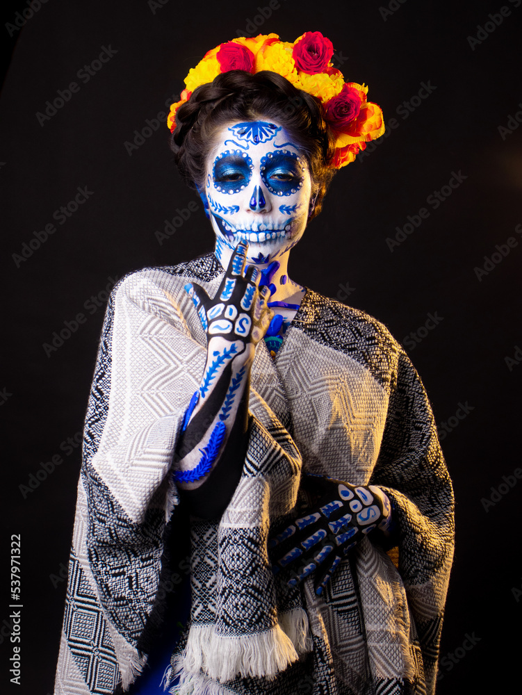 Clave Baja disfraz de calavera halloween, catrina Clave Baja disfraz de calavera halloween, catrina