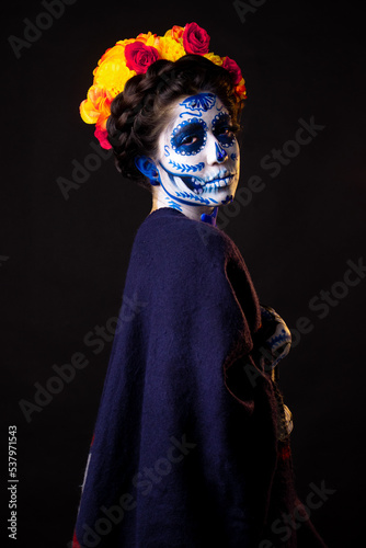 Φωτογραφία Catrina Mexicana en día de muertos clave baja