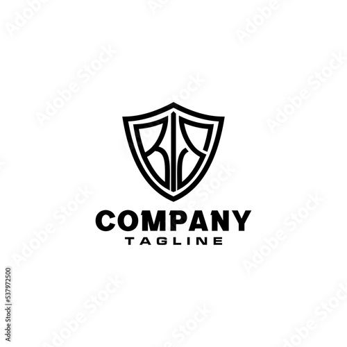 Monogram logo design with shield shape and BIS lettering.