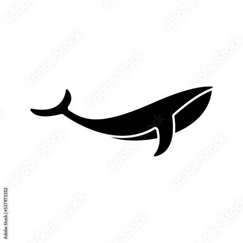 Whale icon. vector illustration