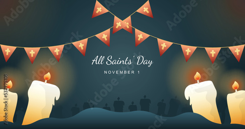 All saints day concept background.