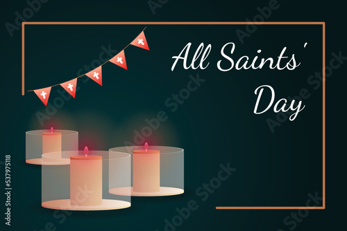 All saints day concept background. photo