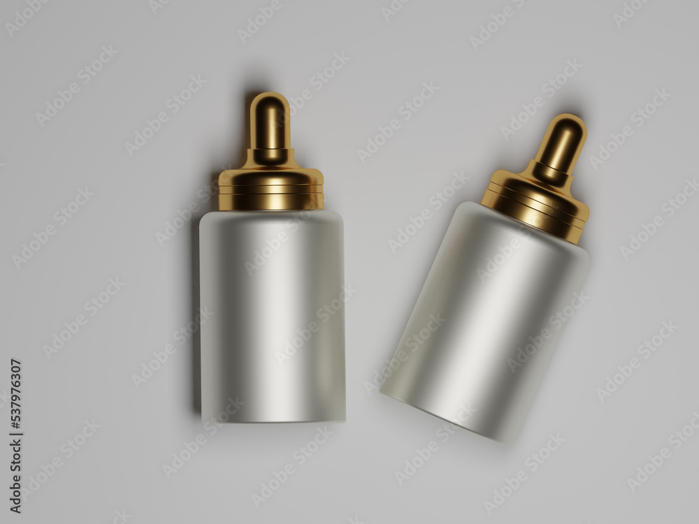 Dropper bottle mockup 3d rendring Dropper bottle mockup 3d rendring