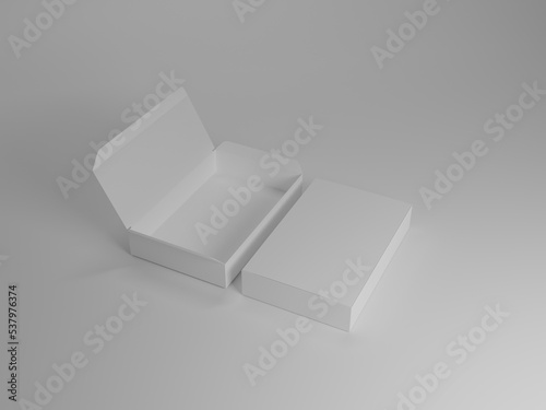 Open box packaging mockup 3d rendering 