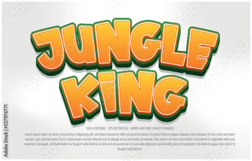 Jungle bold 3d style editable text effect