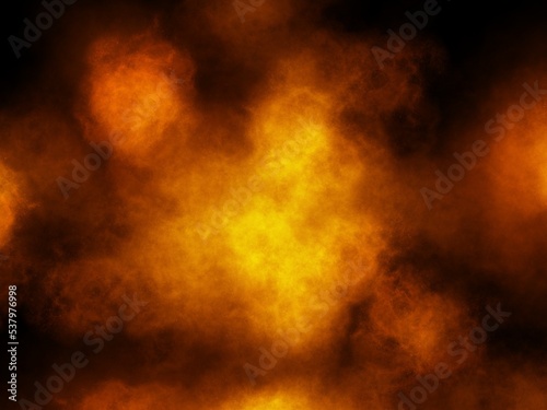 Fragmentation of thermal energy, an illustration generated from a tablet, used for a background in abstract style.
