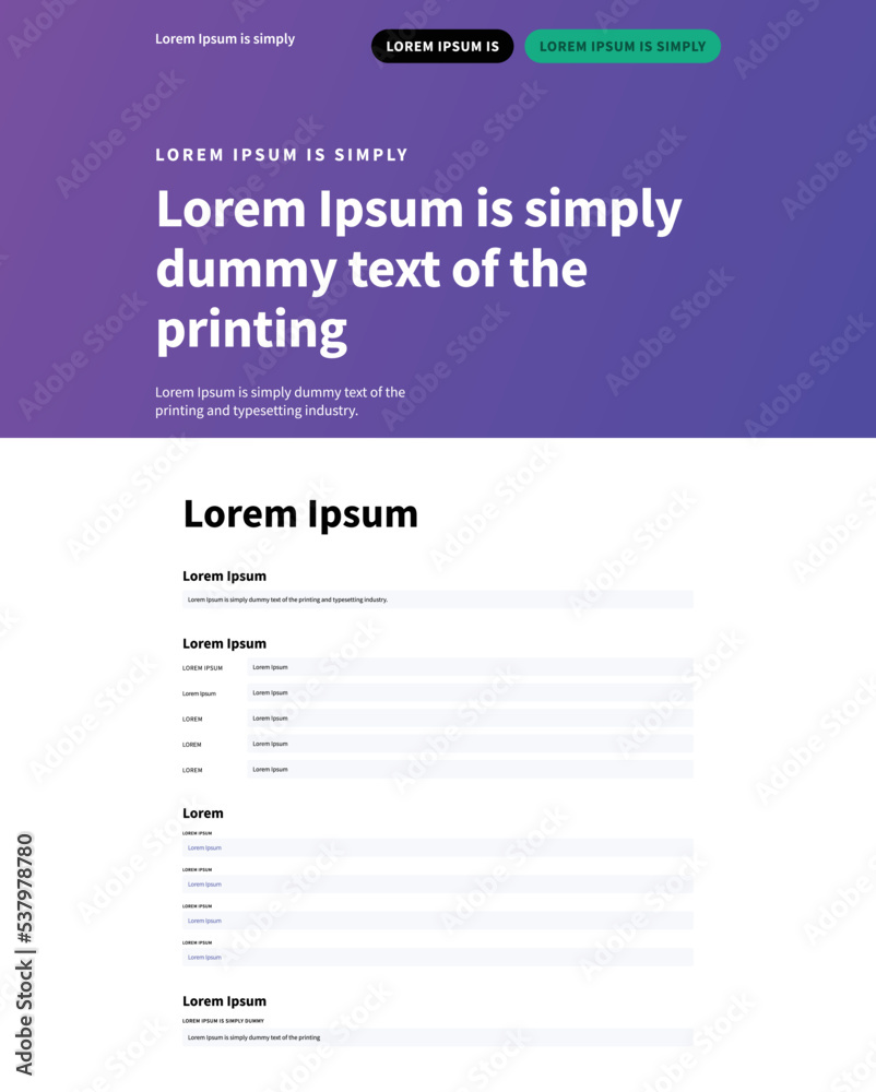 Landing page template of website form Modern flat design concept of web page design for website and mobile website. Easy to edit and customize. Vector illustration 09