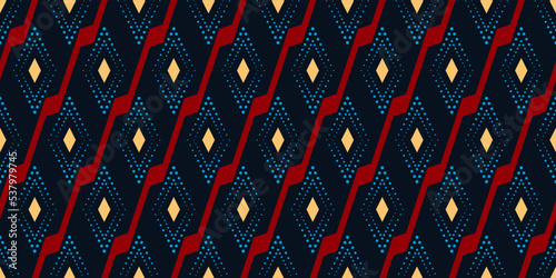 Diamond pattern geometric seamless background colorful classic rhombus shape motif. Modern decoration fabric design textile swatch. Digital illustration high resolution image vector graphic template.