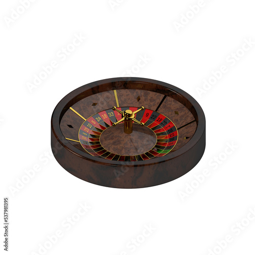 Casino roulette wheel. 3D r...