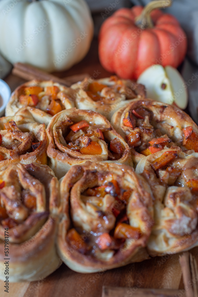Pumpkin apples cinnamon rolls and organic pumpkins and apples Pumpkin apples cinnamon rolls and organic pumpkins and apples