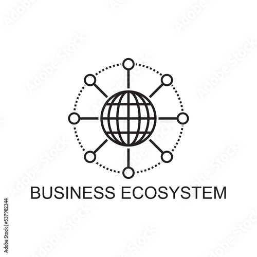 business ecosystem icon , management icon photo