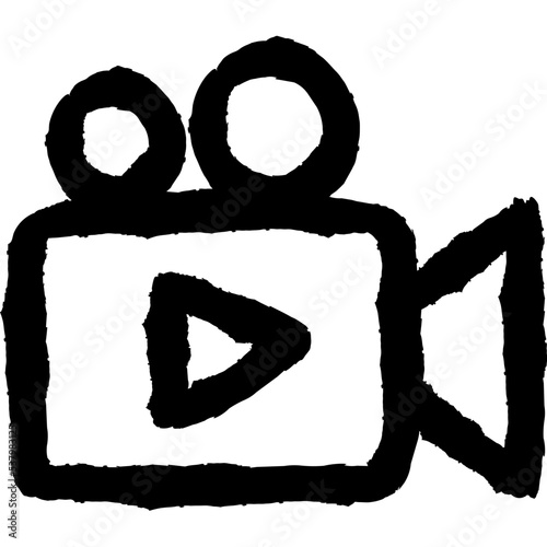 video recorder sketch icon for ui,ux,interface,decoration,app,printing,advertising,website,etc.
