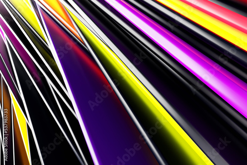 3d illustration of a abstract  colorful background with lines.  Modern graphic texture. Geometric pattern.