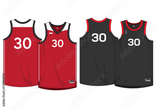 Basketball jersey template vector mockup