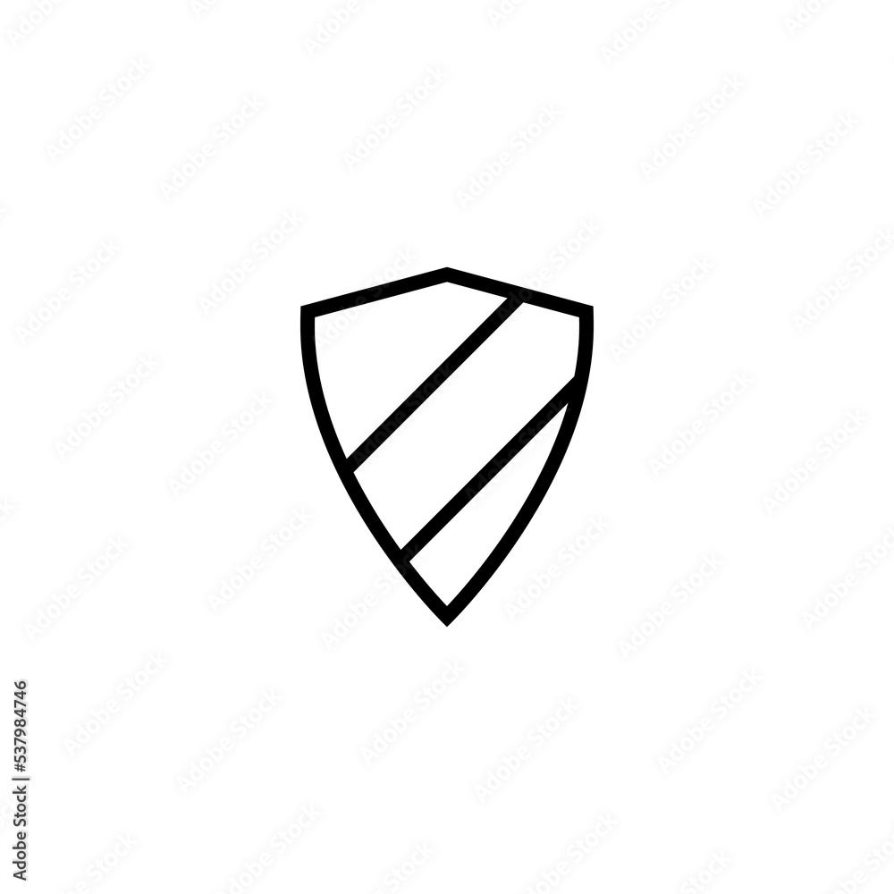 Shield check mark line icon illustration Shield check mark line icon illustration