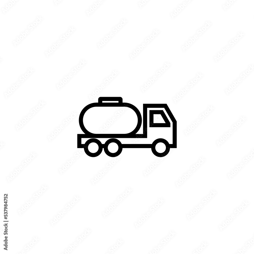 Tanker truck line icon. Tanker truck line icon.