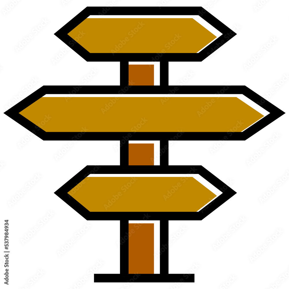 wooden street signage and signpost icon wooden street signage and signpost icon