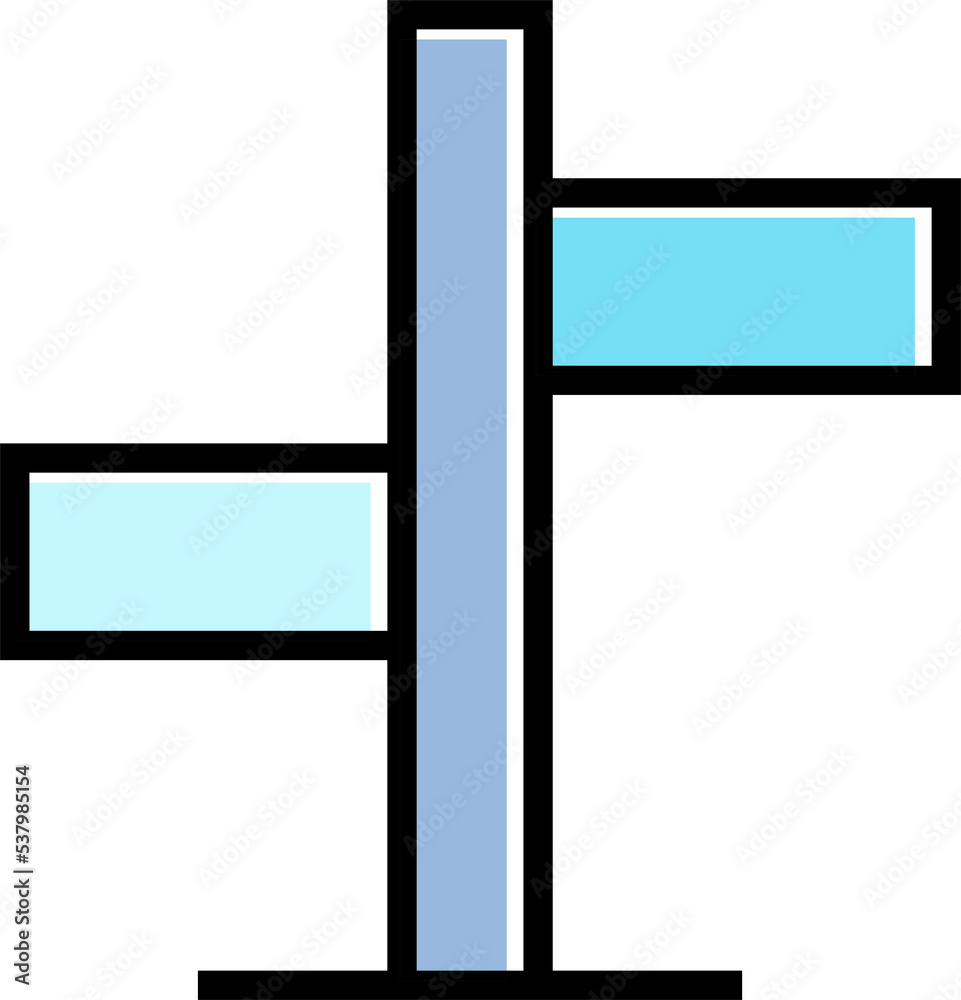 blue street signage and signpost icon illustration blue street signage and signpost icon illustration