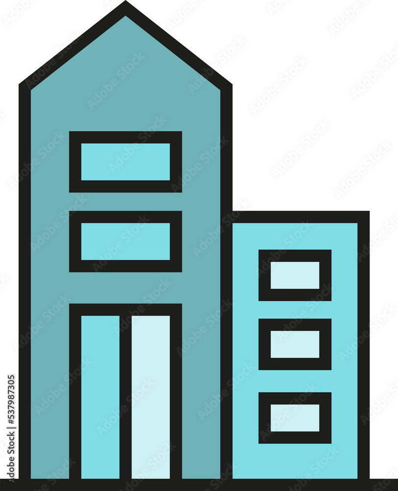 office building and apartment icon illustration office building and apartment icon illustration
