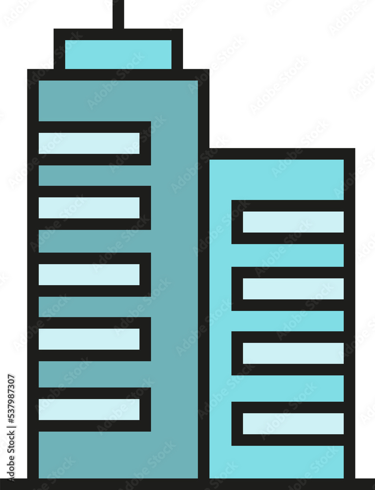 office building and apartment icon illustration office building and apartment icon illustration