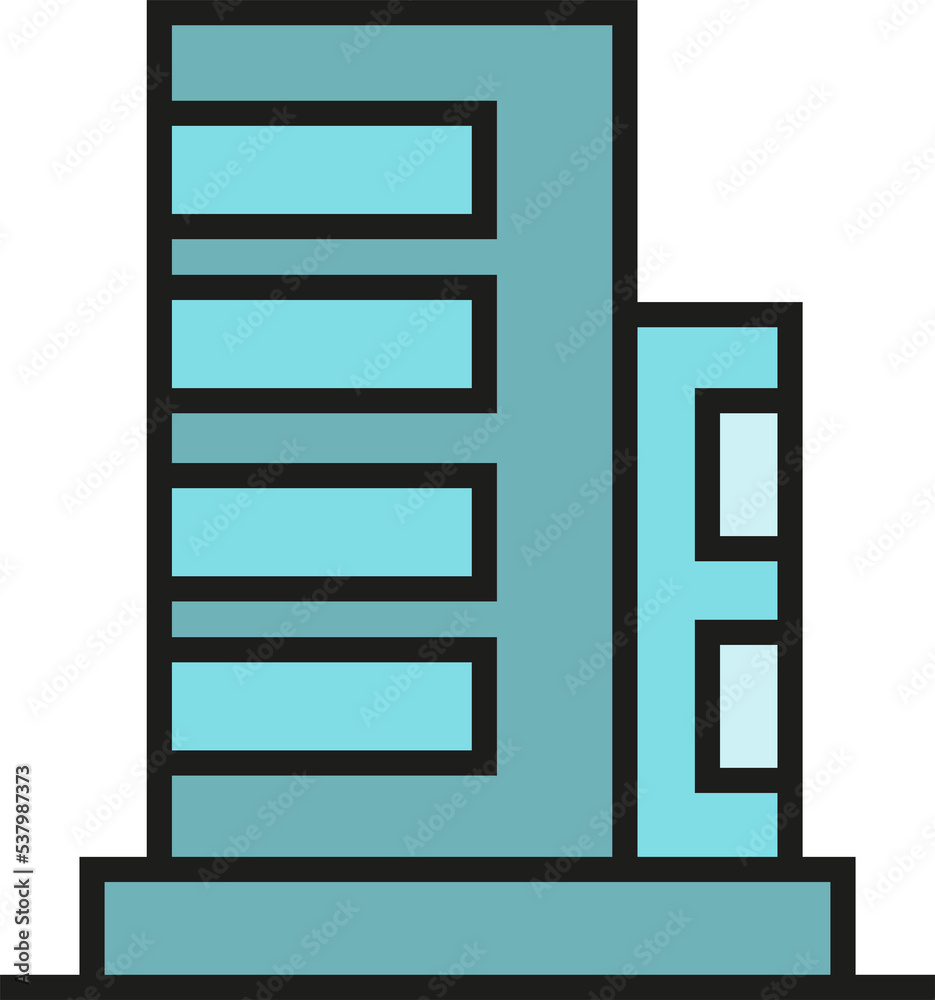office building and apartment icon illustration office building and apartment icon illustration