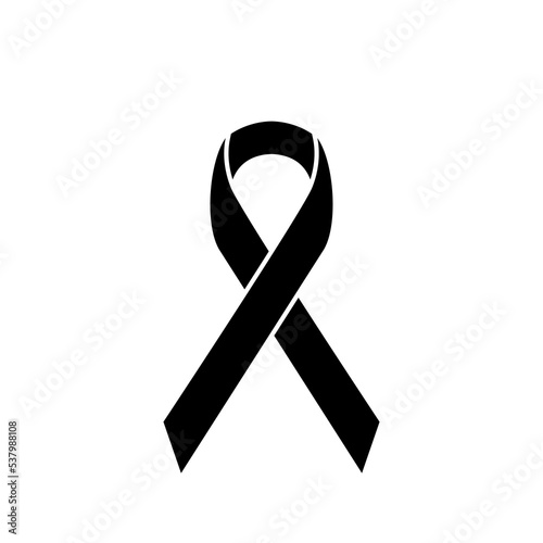 Ribbon aid vector black color isolated on white background. hiv aid logo.ed ribbon logo.
