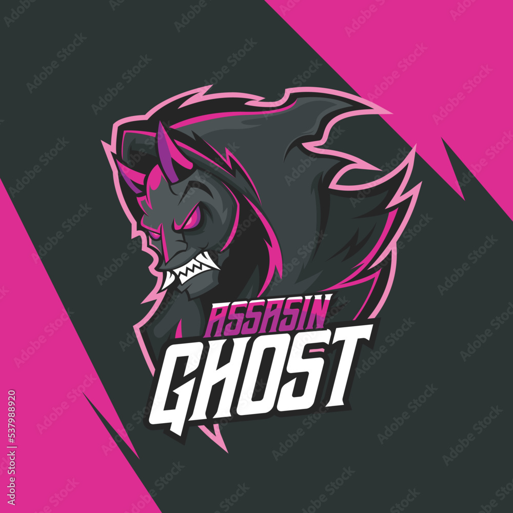 Fototapeta premium ASSASIN MASCOT FOR ESPORT LOGO TEMPLATE VECTOR ILLUSTRATION