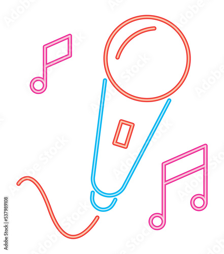 microphone device neon style
