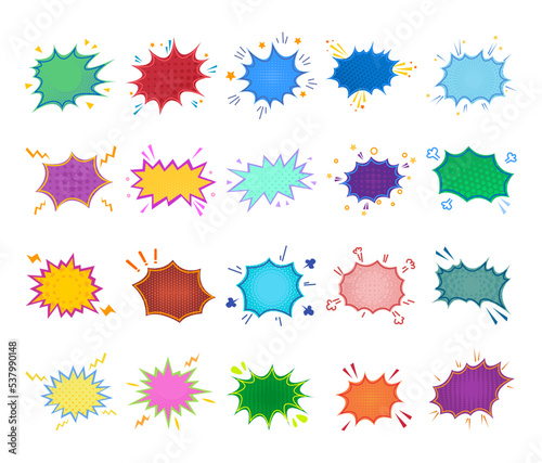 Explosion dialog bubble with halftone color