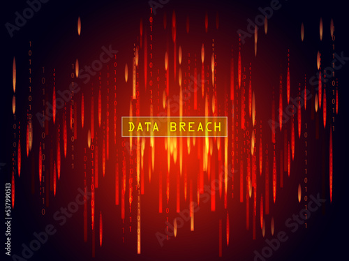 data breach red attention sign