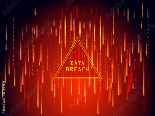 data breach red attention sign