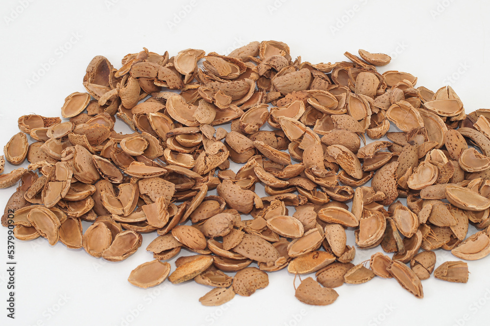 Almond shells used for snacks and many other products Almond shells used for snacks and many other products