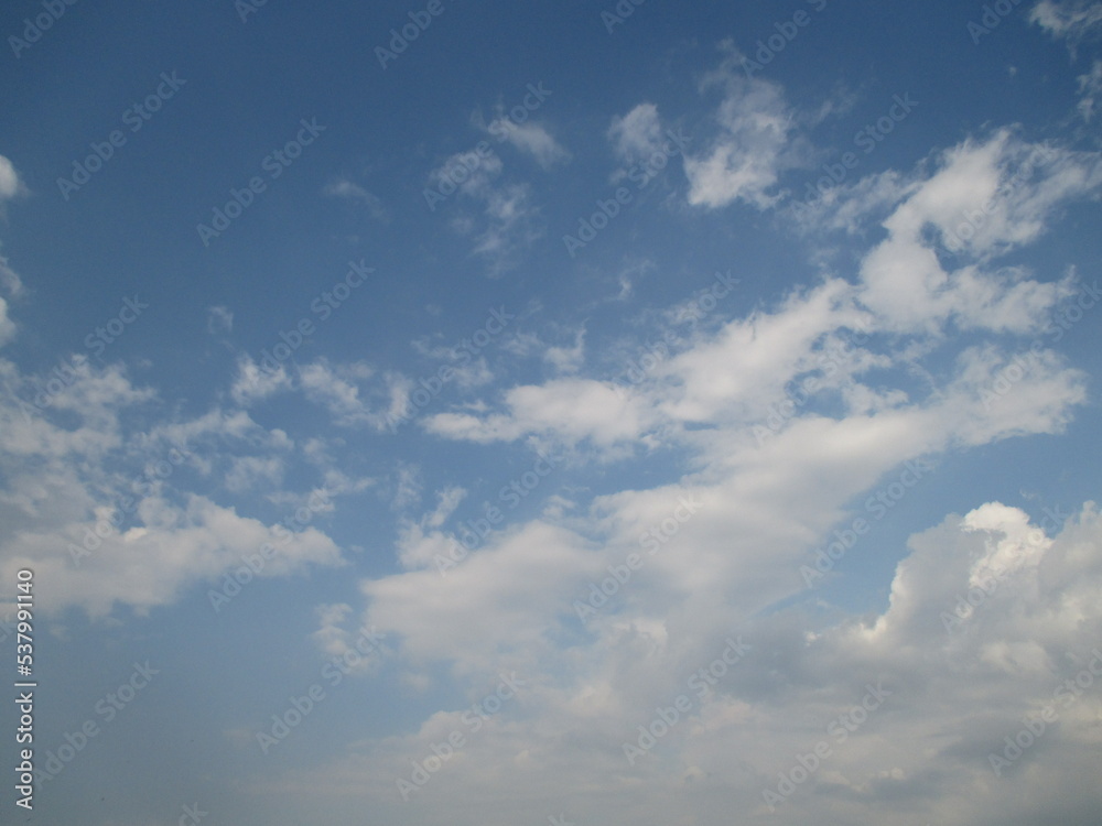 White clouds sky during the day