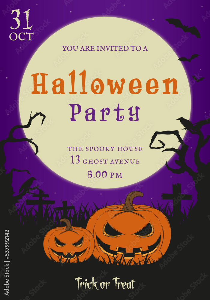 Halloween party invitation.