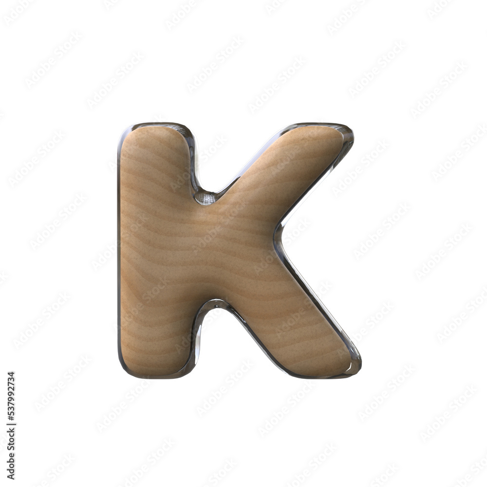 Fototapeta premium 3D letter K wooden style