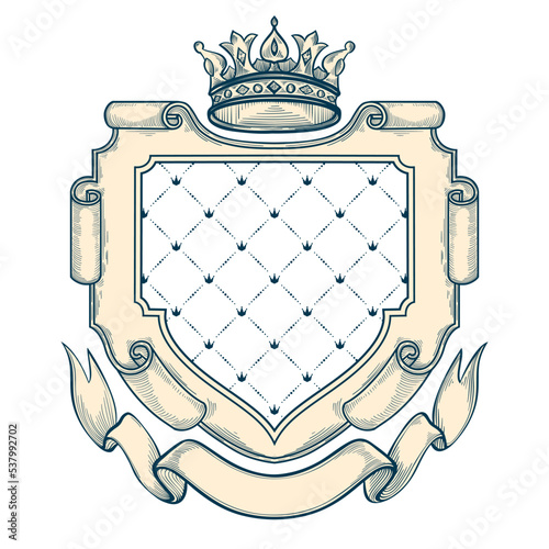 Medieval decorative vintage blank emblem