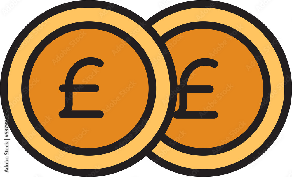 Obraz premium pound coins icon