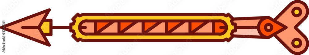 arrow weapon steampunk style illustration