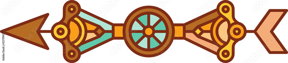 arrow weapon steampunk style illustration arrow weapon steampunk style illustration