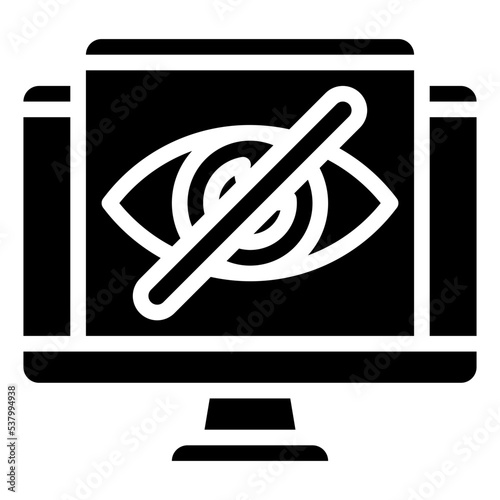 BANNER BLINDNESS glyph icon