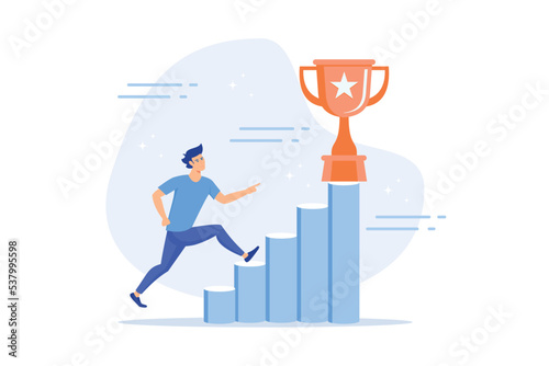 Goals, motivation and collaboration, achievement and coaching, enterprise cooperation, business meeting, smart planning abstract metaphor., flat vector modern illustration