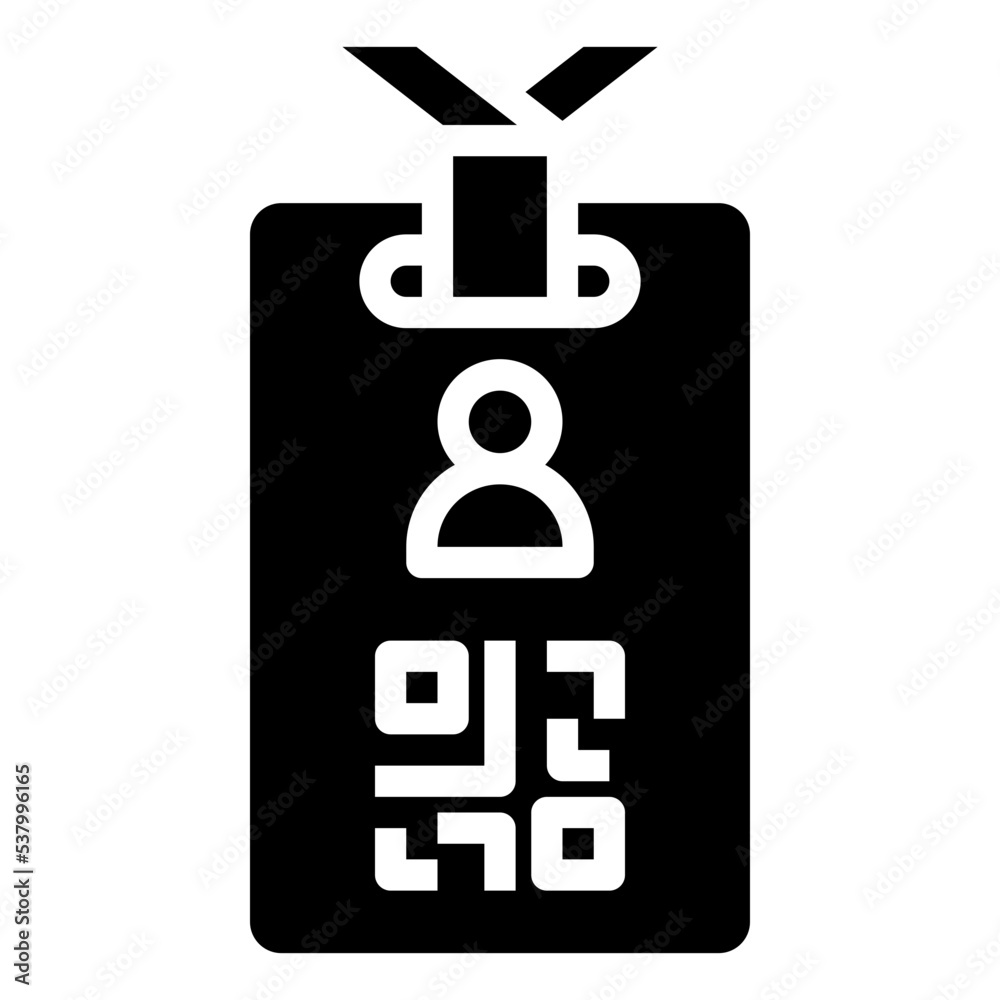 ID CARD glyph icon - obrazy, fototapety, plakaty 