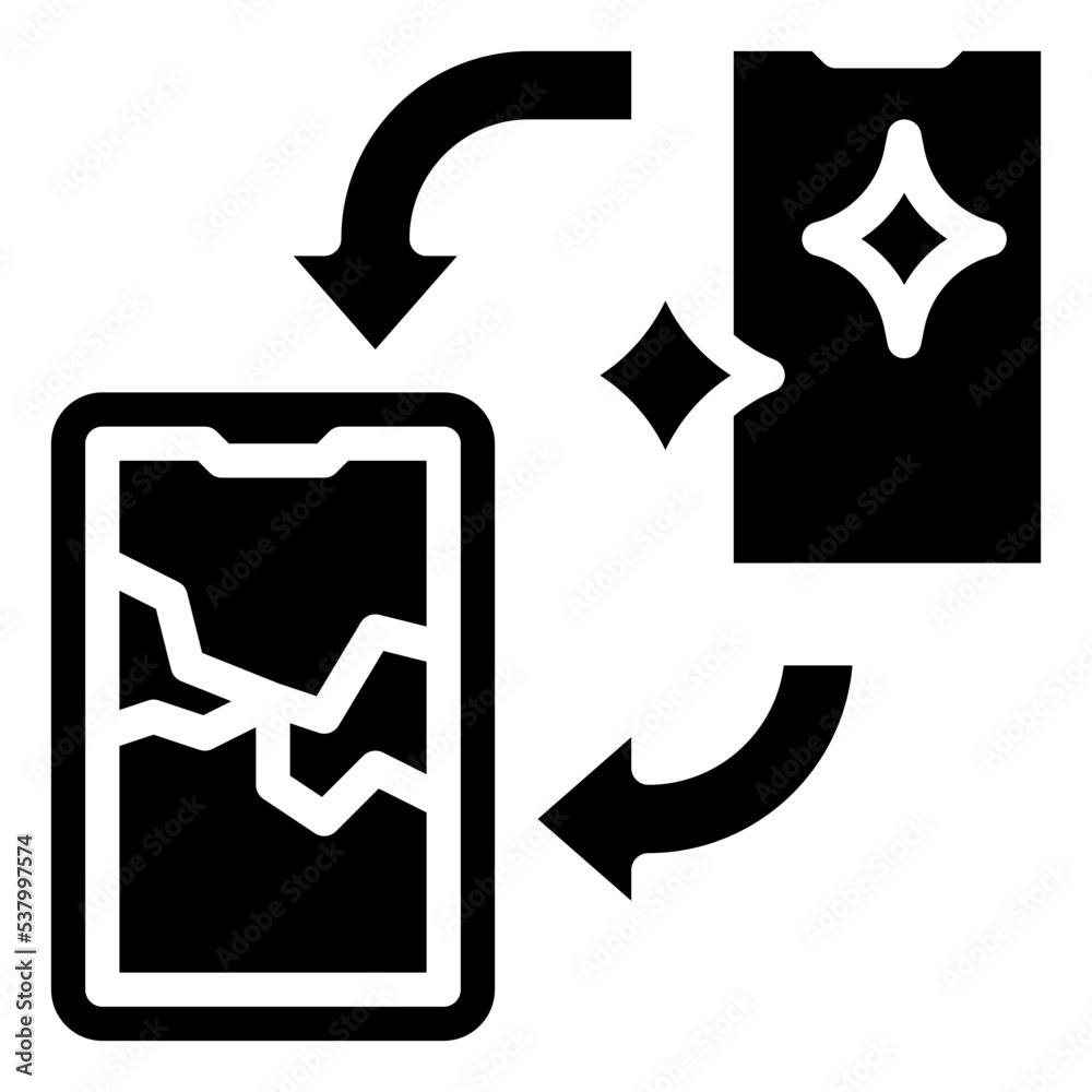 SCREEN REPLACEMENT glyph icon