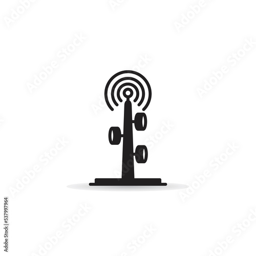 cell site tower icon on white background
